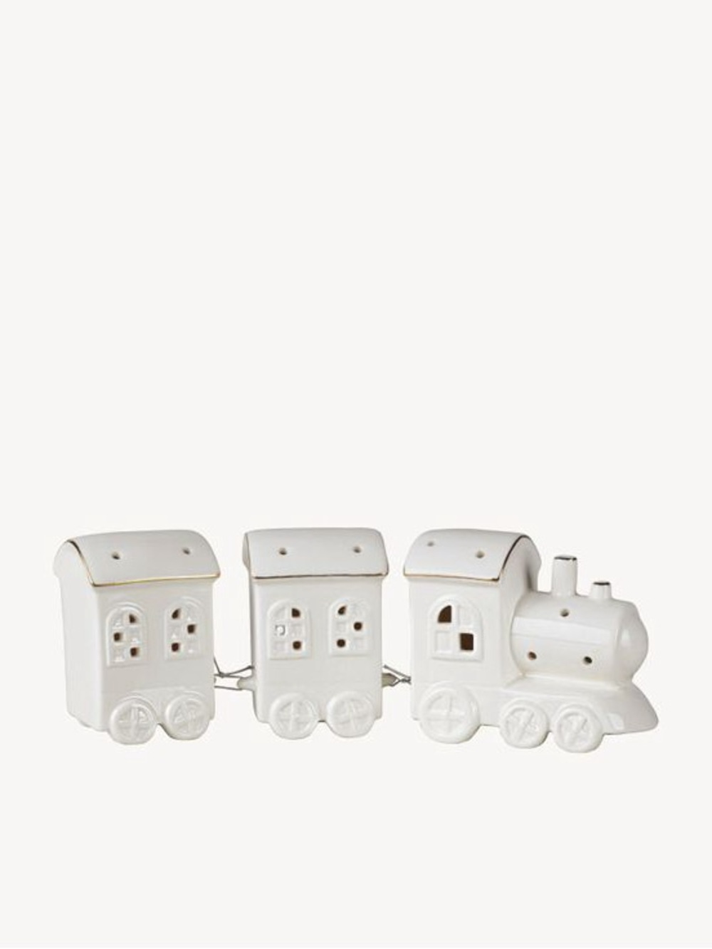 White Ceramic Light-Up Train keepsake - Picture 3 of 3